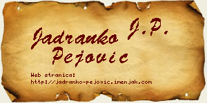 Jadranko Pejović vizit kartica